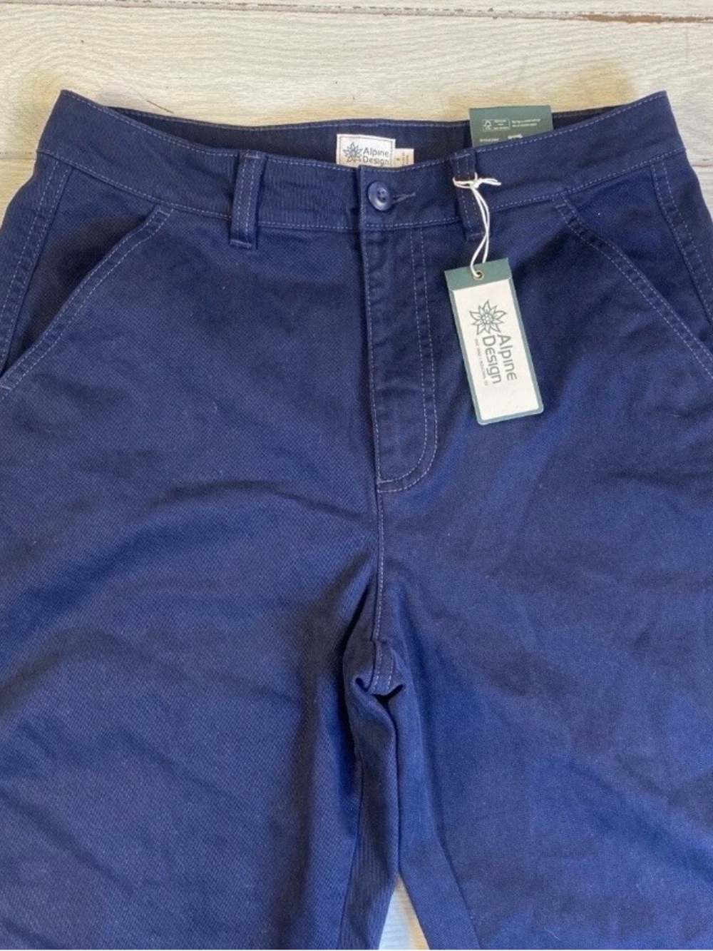 Alpine Design Women's Navy Blue High Rise Relaxed Barrel Pants Size 8 NWT